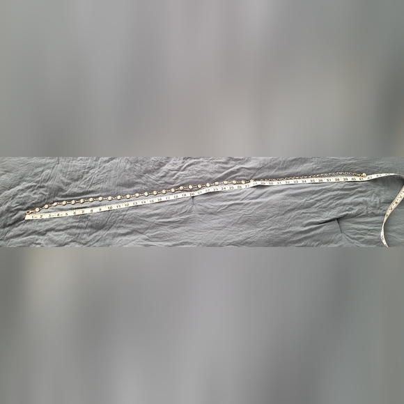 Silver-Toned Metal Belt with Rhinestone Accents - Picture 2 of 4